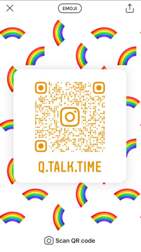 Needs translation: QR-Code Q.Talk.Time Instagram